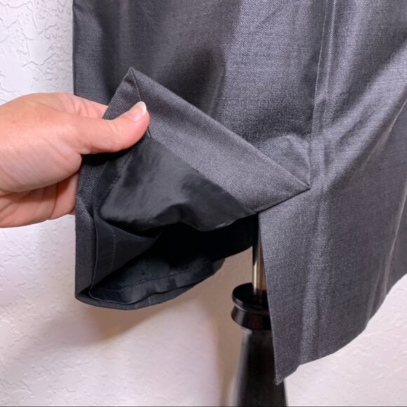 J Crew charcoal gray wool silk blend sleeveless sheath dress size 6 - Picture 10 of 13